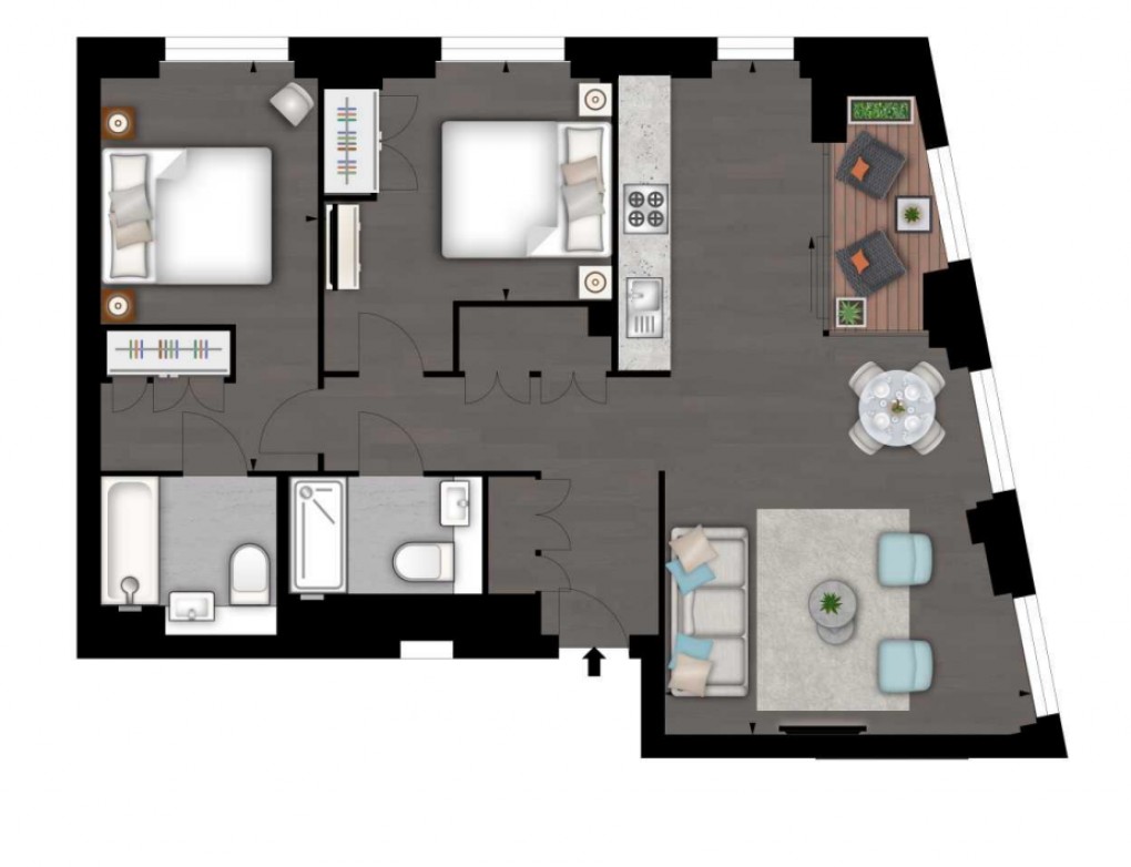 Floorplan for Charles Clowes Walk, London