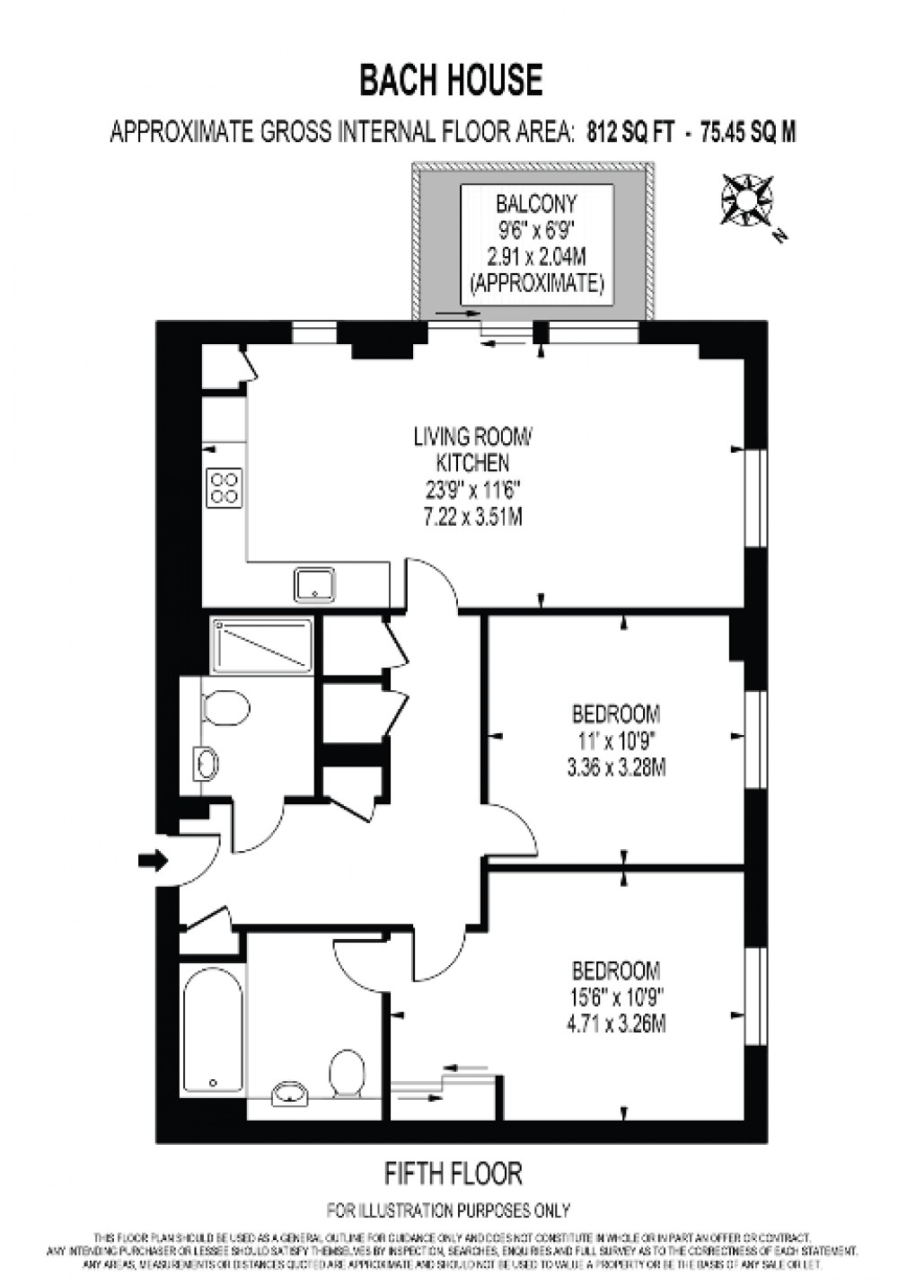 Floorplan for Nine Elms Point, 50 Wandsworth Road