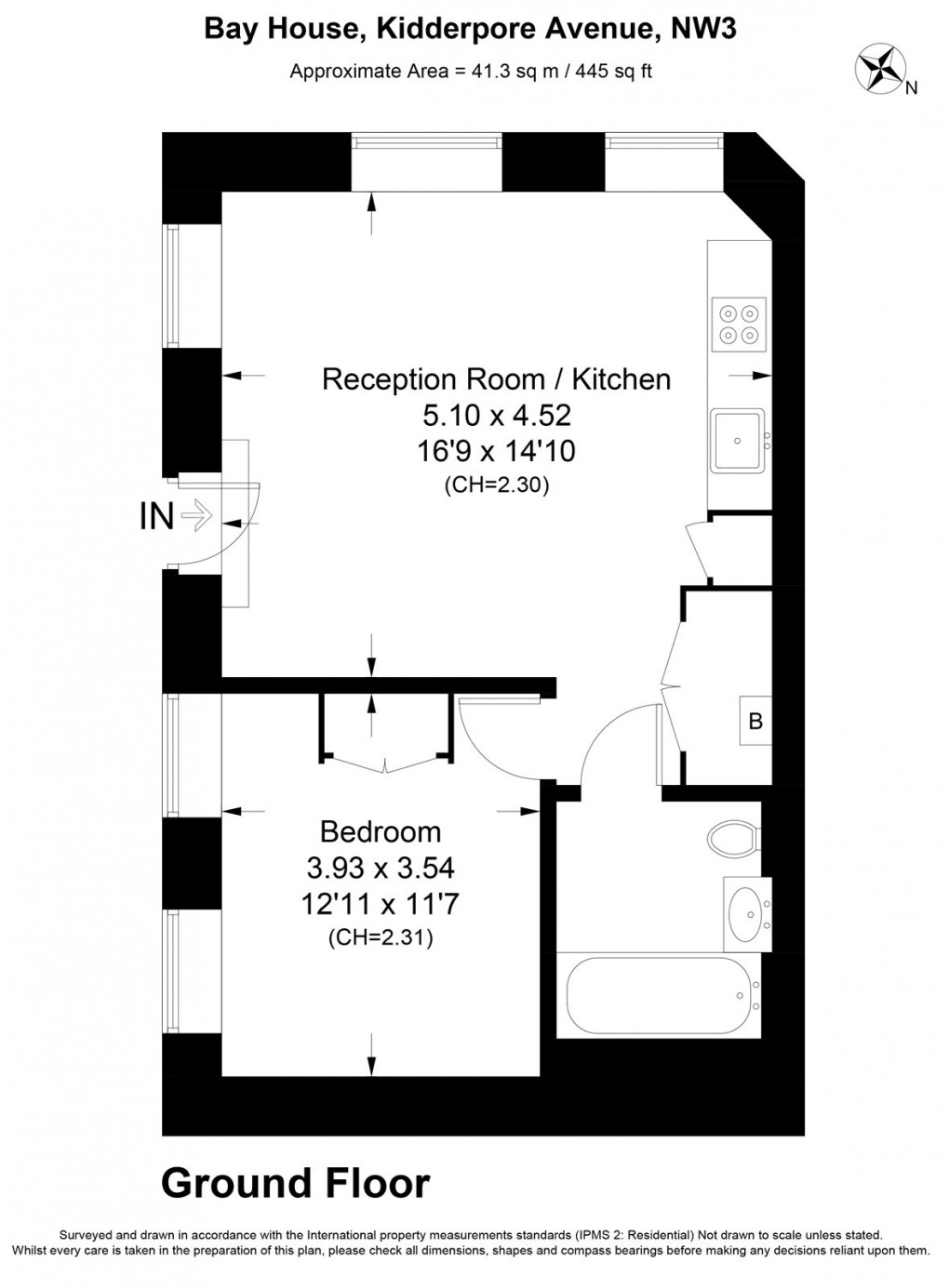 Floorplan for Kidderpore Avenue, London