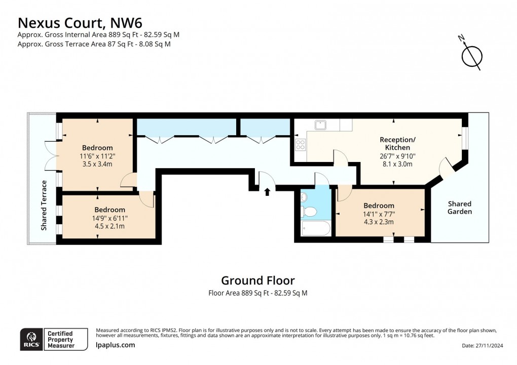 Floorplan for Malvern Road, London