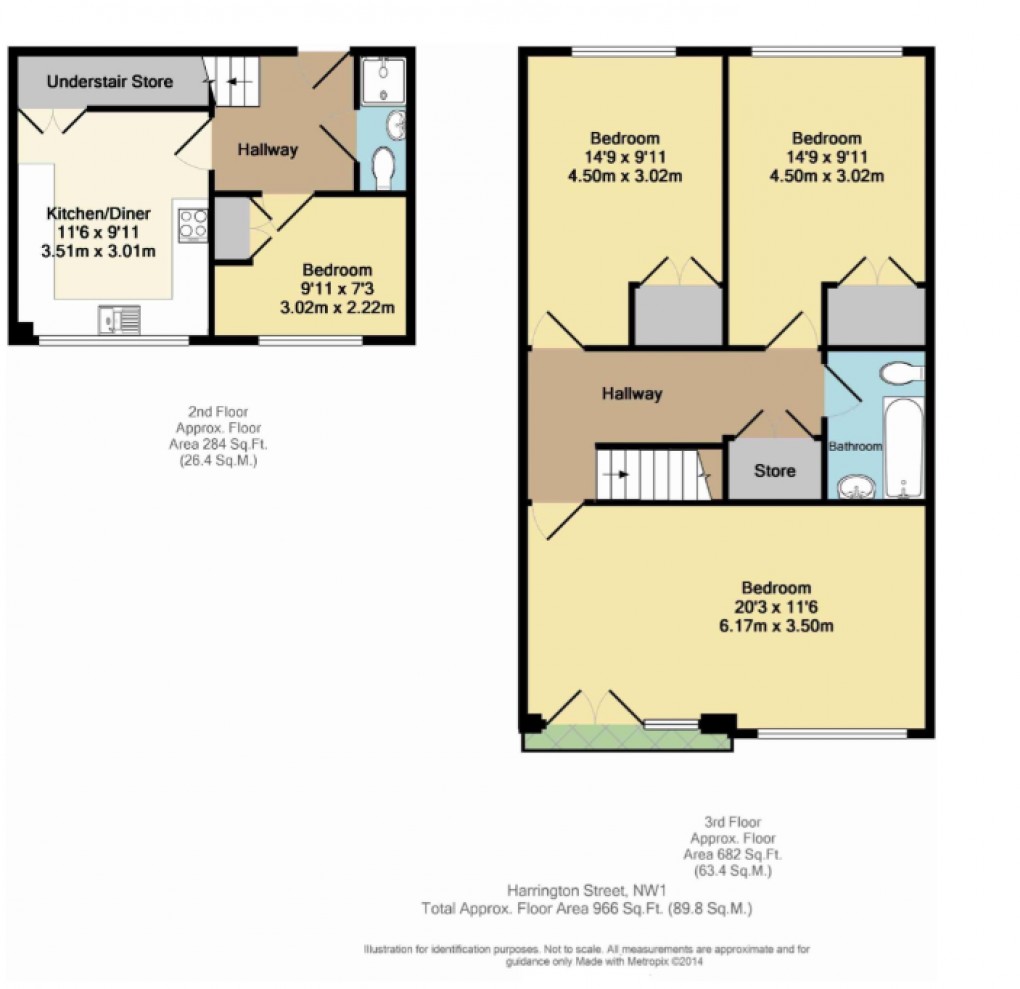 Floorplan for Harrington Street, Regent's Park