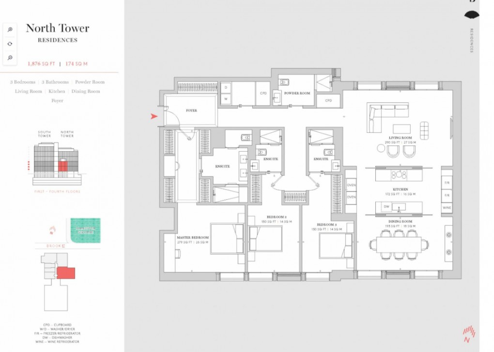 Floorplan for Hanover Square, Westminister, London